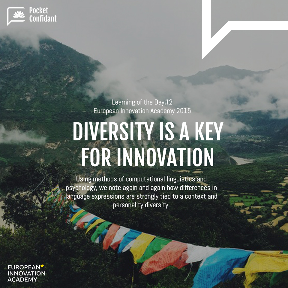 Diversity is a key for innovation