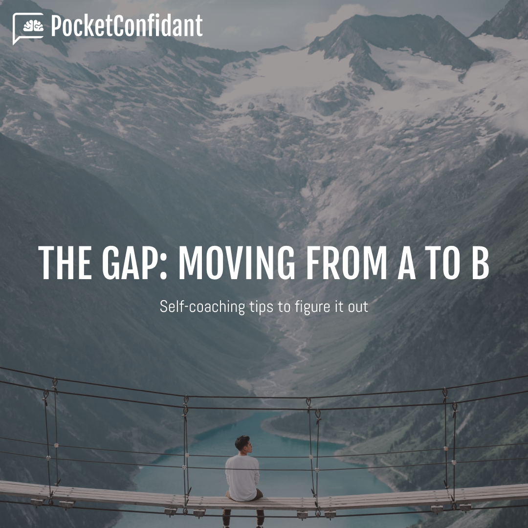 The gap: moving from A to B, self-coaching tips and tools